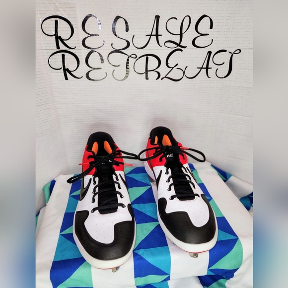 NWOT Nike Alpha Huarache Elite 2 Baseball Cleats Red/White/Black Men's Size 15 - Picture 1 of 13